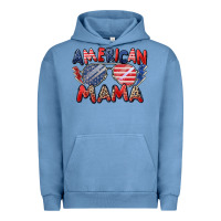Pigment Pebble Blue American mama Urban Hoodie - Zillion Design Studio