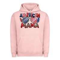 Pigment Salmon American mama Urban Hoodie - Zillion Design Studio