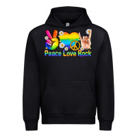 Black peace love rock pride Urban Hoodie - texasbilliewilder