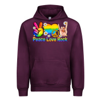 Mauve Wine peace love rock pride Urban Hoodie - texasbilliewilder