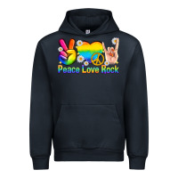Navy peace love rock pride Urban Hoodie - texasbilliewilder