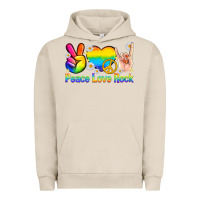 Pigment French Oak peace love rock pride Urban Hoodie - texasbilliewilder