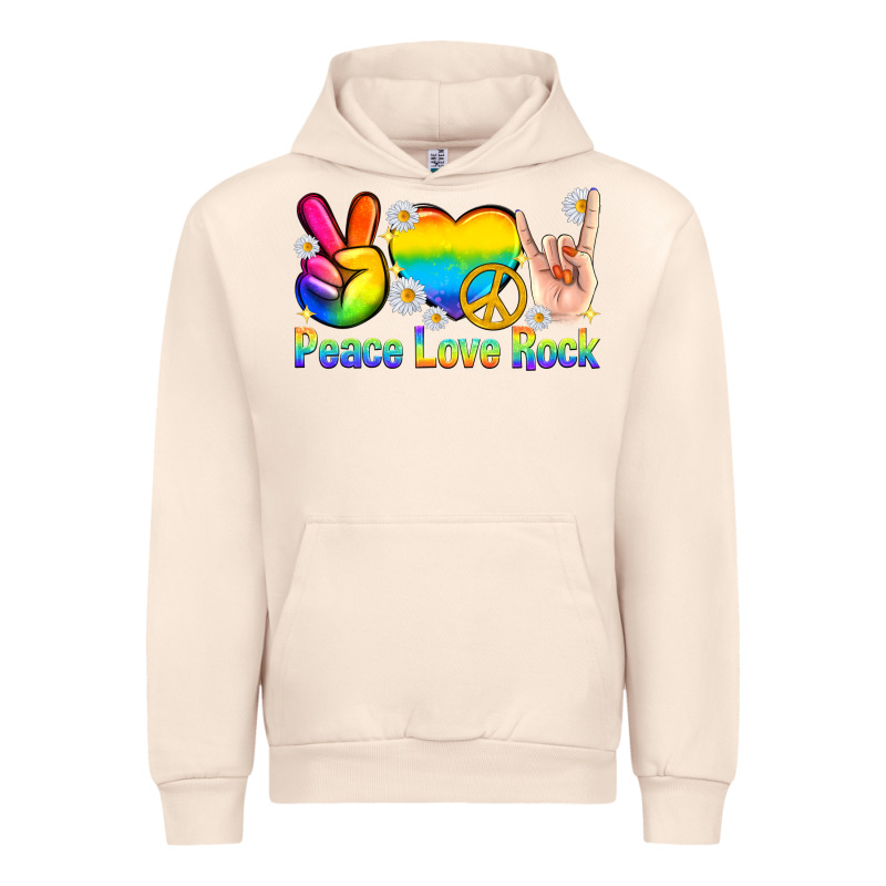 Peace Love Rock Pride Urban Hoodie by texasbilliewilder | Teevron