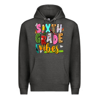 Charcoal Heather sixth grade vibes Premium Hoodie - texasbilliewilder