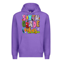 Purple sixth grade vibes Premium Hoodie - texasbilliewilder