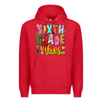 Red sixth grade vibes Premium Hoodie - texasbilliewilder