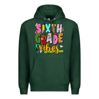 Sports Green sixth grade vibes Premium Hoodie - texasbilliewilder