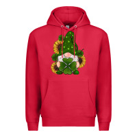 Cardinal st patricks day shamrock gnomes  sunflowers Premium Hoodie - RanaPortraitStore