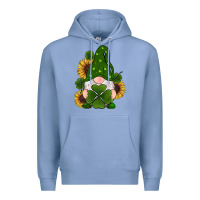 Colony Blue st patricks day shamrock gnomes  sunflowers Premium Hoodie - RanaPortraitStore