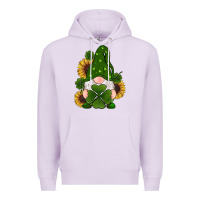 Lilac st patricks day shamrock gnomes  sunflowers Premium Hoodie - RanaPortraitStore
