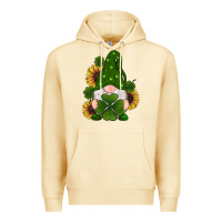 Pina Colada st patricks day shamrock gnomes  sunflowers Premium Hoodie - RanaPortraitStore