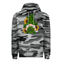 Slate Camo st patricks day shamrock gnomes  sunflowers Premium Hoodie - RanaPortraitStore