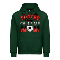 Forest Green my favorite soccer player calls me mom Urban Hoodie - Zillion Design Studio
