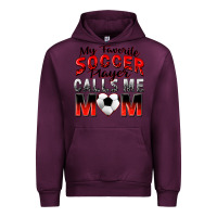 Mauve Wine my favorite soccer player calls me mom Urban Hoodie - Zillion Design Studio