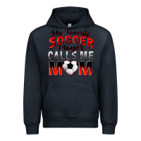 Navy my favorite soccer player calls me mom Urban Hoodie - Zillion Design Studio