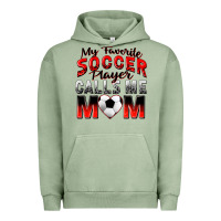 Pigment Oil Green my favorite soccer player calls me mom Urban Hoodie - Zillion Design Studio
