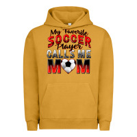 Pigment Peanut Butter my favorite soccer player calls me mom Urban Hoodie - Zillion Design Studio