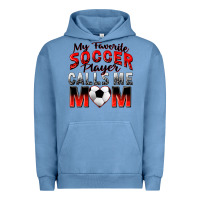 Pigment Pebble Blue my favorite soccer player calls me mom Urban Hoodie - Zillion Design Studio