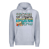 Heather Grey special education crew Premium Hoodie - texasbilliewilder
