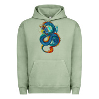 Pigment Oil Green Blue dragon Urban Hoodie - RanaPortraitStore