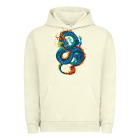 Pigment Pistachio Blue dragon Urban Hoodie - RanaPortraitStore