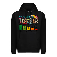 Black battery life of a teacher Premium Hoodie - Zillion Design Studio