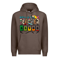 Coffee battery life of a teacher Premium Hoodie - Zillion Design Studio