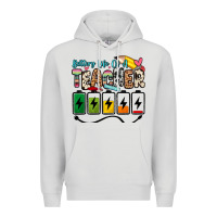 Dove Grey battery life of a teacher Premium Hoodie - Zillion Design Studio