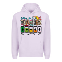 Lilac battery life of a teacher Premium Hoodie - Zillion Design Studio