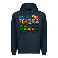 Navy battery life of a teacher Premium Hoodie - Zillion Design Studio