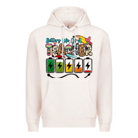 Pale Pink battery life of a teacher Premium Hoodie - Zillion Design Studio
