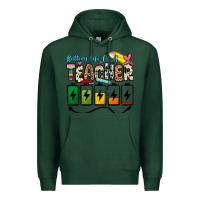 Sports Green battery life of a teacher Premium Hoodie - Zillion Design Studio