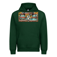 Forest Green Boho bull skull and serape Urban Hoodie - RanaPortraitStore