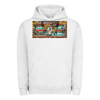 Pigment Lunar Rock Boho bull skull and serape Urban Hoodie - RanaPortraitStore
