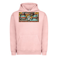 Pigment Salmon Boho bull skull and serape Urban Hoodie - RanaPortraitStore