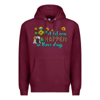 Burgundy a lot can happen in three days Premium Hoodie - Zillion Design Studio