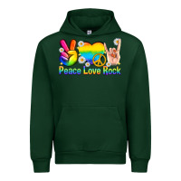 Forest Green peace love rock pride Urban Hoodie - texasbilliewilder