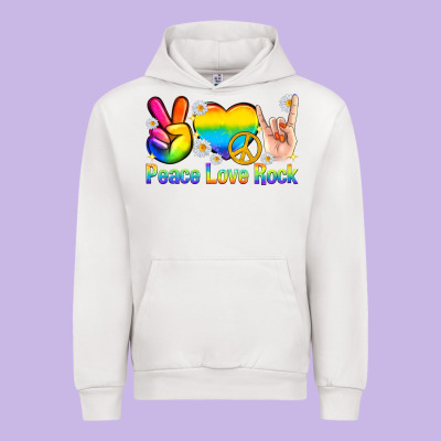 Urban Hoodie peace love rock pride