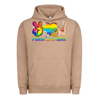 Pigment Burro peace love rock pride Urban Hoodie - texasbilliewilder