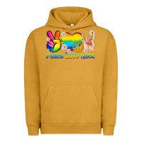Pigment Peanut Butter peace love rock pride Urban Hoodie - texasbilliewilder