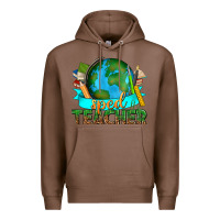 Chestnut sped teacher with earth globe Premium Hoodie - texasbilliewilder