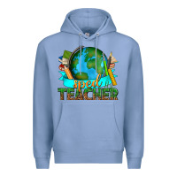 Colony Blue sped teacher with earth globe Premium Hoodie - texasbilliewilder