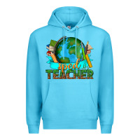 Ocean Blue sped teacher with earth globe Premium Hoodie - texasbilliewilder