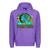 Purple sped teacher with earth globe Premium Hoodie - texasbilliewilder