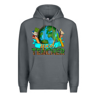 Rock sped teacher with earth globe Premium Hoodie - texasbilliewilder
