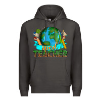 Smoke sped teacher with earth globe Premium Hoodie - texasbilliewilder