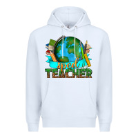 White sped teacher with earth globe Premium Hoodie - texasbilliewilder
