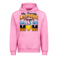 Fuchsia Pink my favorite lacrosse player calls me mom Urban Hoodie - Zillion Design Studio