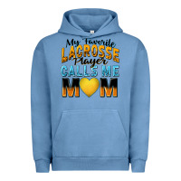 Pigment Pebble Blue my favorite lacrosse player calls me mom Urban Hoodie - Zillion Design Studio