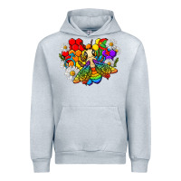 Heather Grey pride bee with daisy lgbtq Urban Hoodie - texasbilliewilder